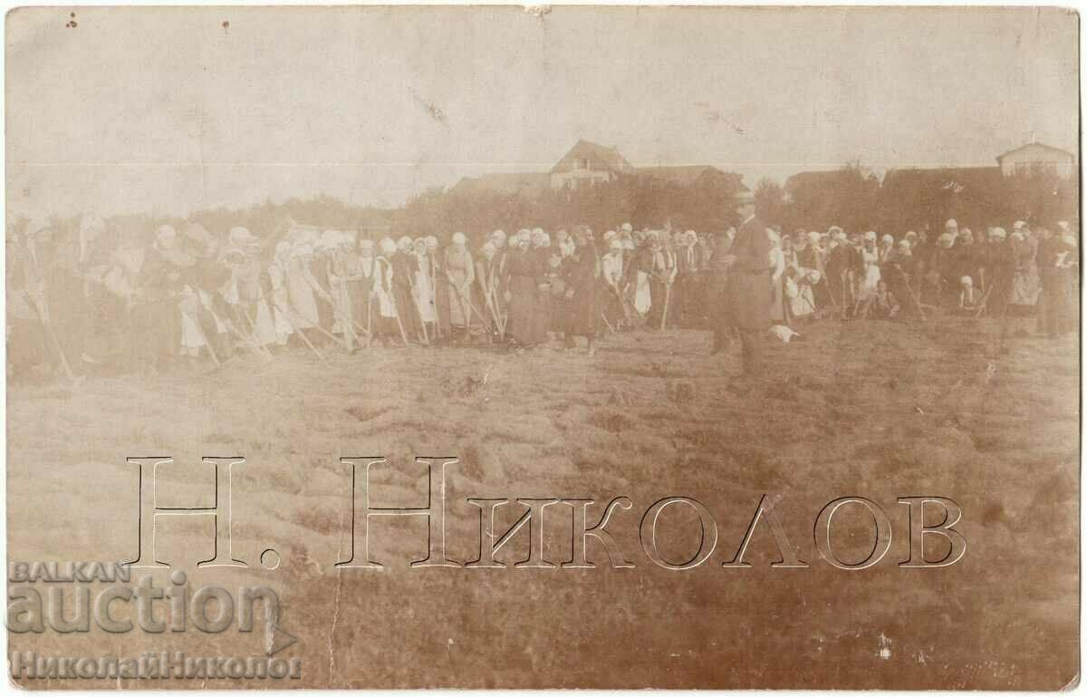 1917 OLD PHOTO KYUSTENDILUS PUPILS ON THE LEVELS G571