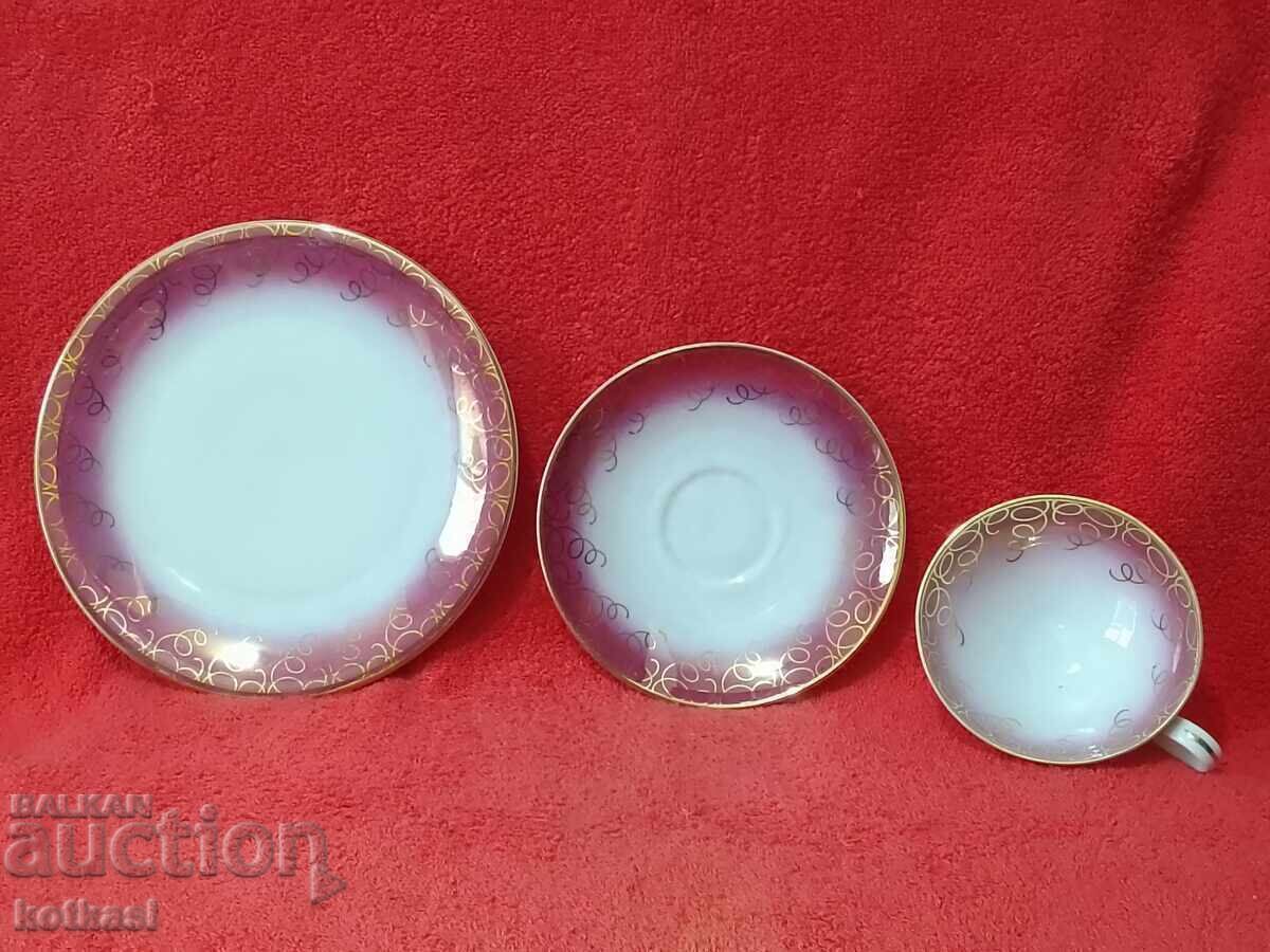Auction Old Bavaria MPK Germany triple set cup two plates Auction Old Bavaria MPK Germany triple set cup two plates