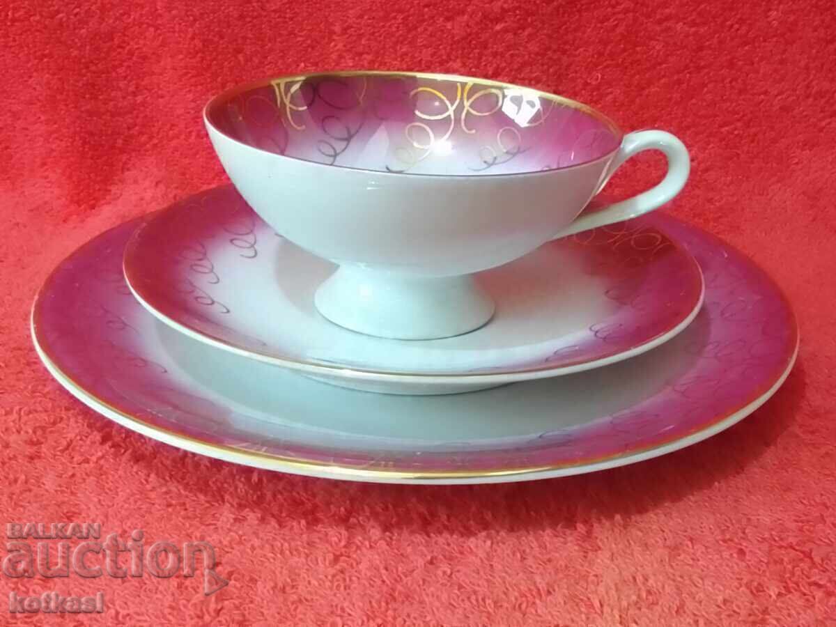 Old Bavaria MPK Germany triple set cup two plates Old Bavaria MPK Germany triple set cup two plates