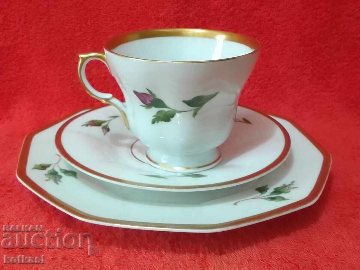 Old triple set cup two plates Rosenthal Hand painted Germa with price 125.00 BGN | € 63.91 Old triple set cup two plates Rosenthal Hand painted Germa with price 125.00 BGN | € 63.91