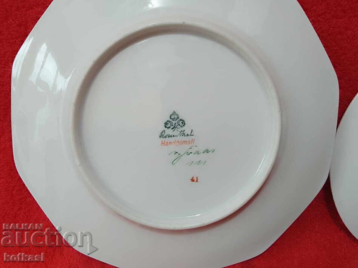 Old triple set cup two plates Rosenthal Hand painted Germa - 5 Old triple set cup two plates Rosenthal Hand painted Germa - 5