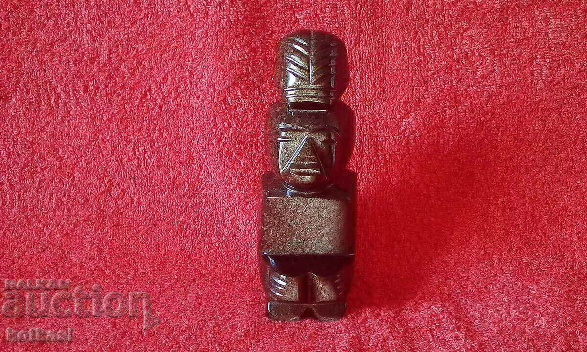 Obsidian Figure Deity Mayan South America