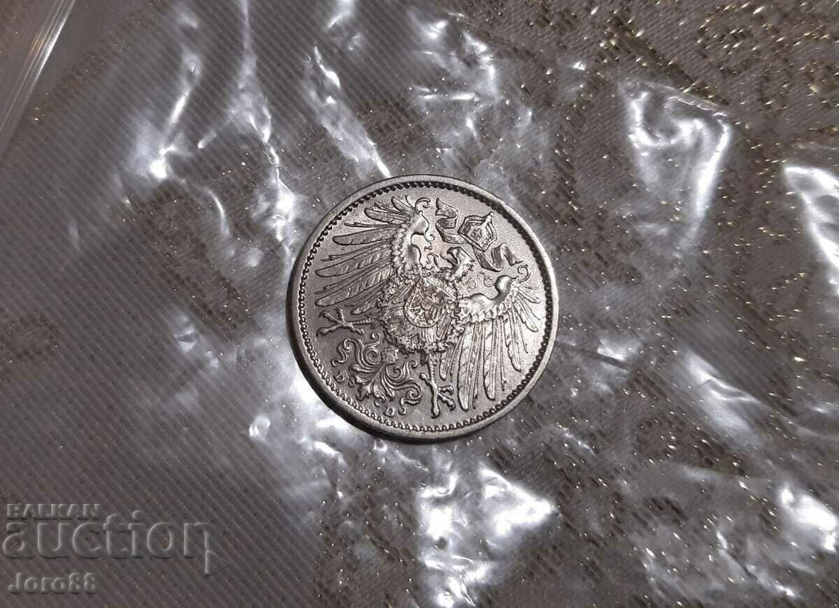 1 μάρκο 1909 / 1 μάρκο / ασημένιο νόμισμα