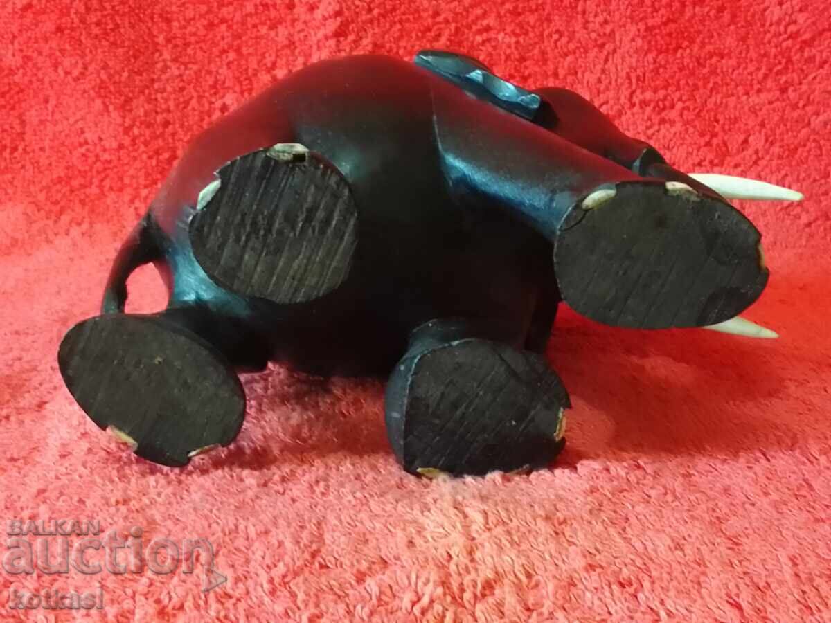 Wooden figurine of an Elephant in excellent condition - 6 Wooden figurine of an Elephant in excellent condition - 6