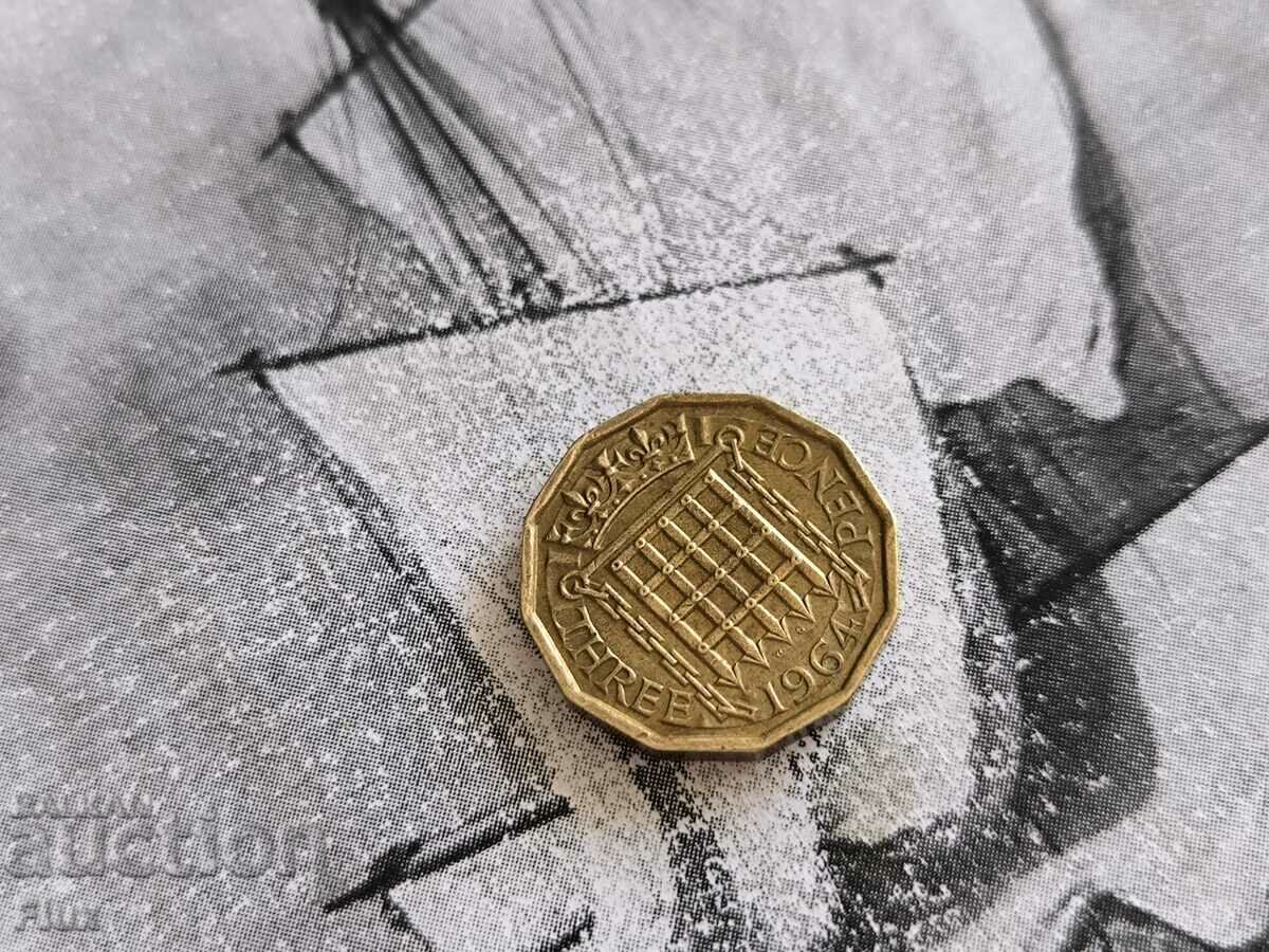 Coin - Great Britain - 3 pence | 1964