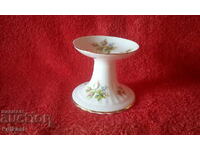 Old porcelain candle holder England Royal Albert gilt flowers