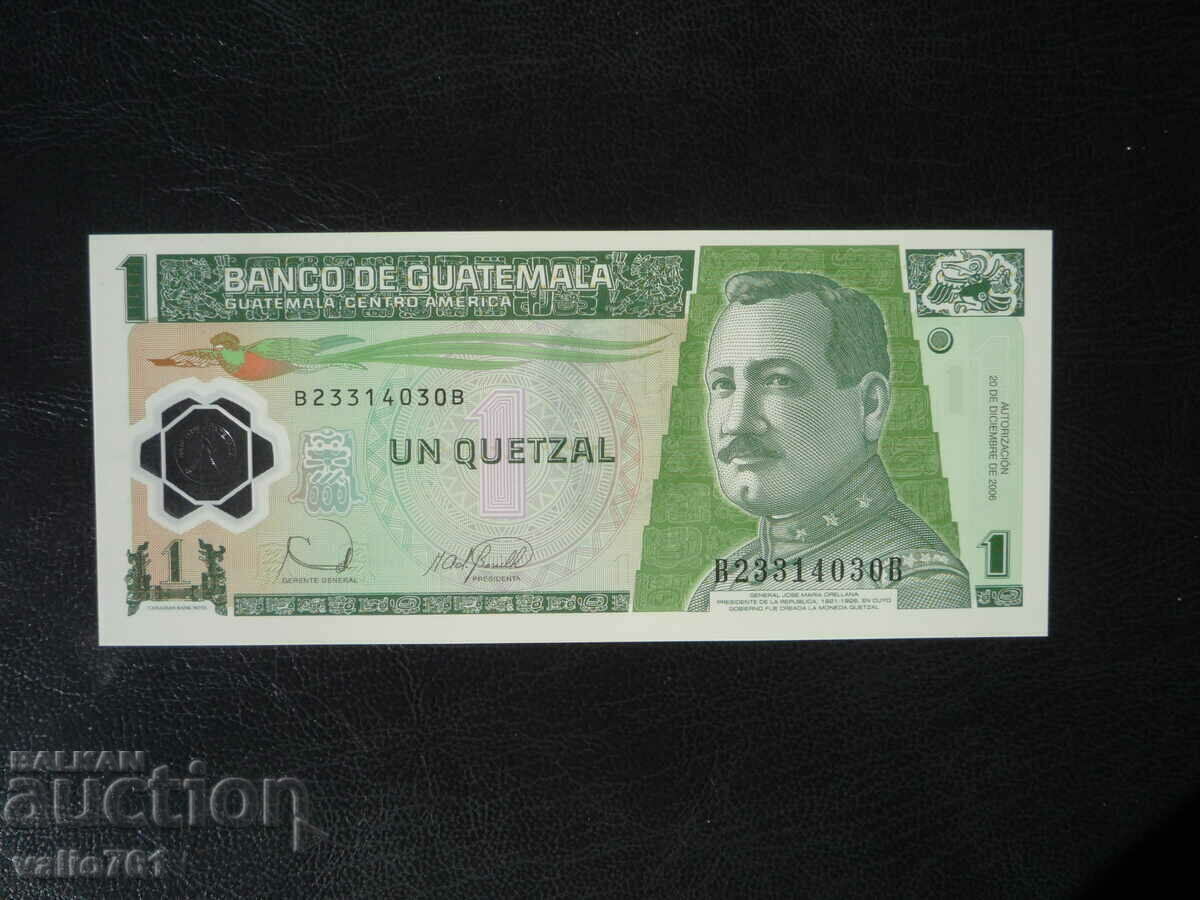 GUATEMALA 1 QUETZAL 2006 NOUL UNC POLIM