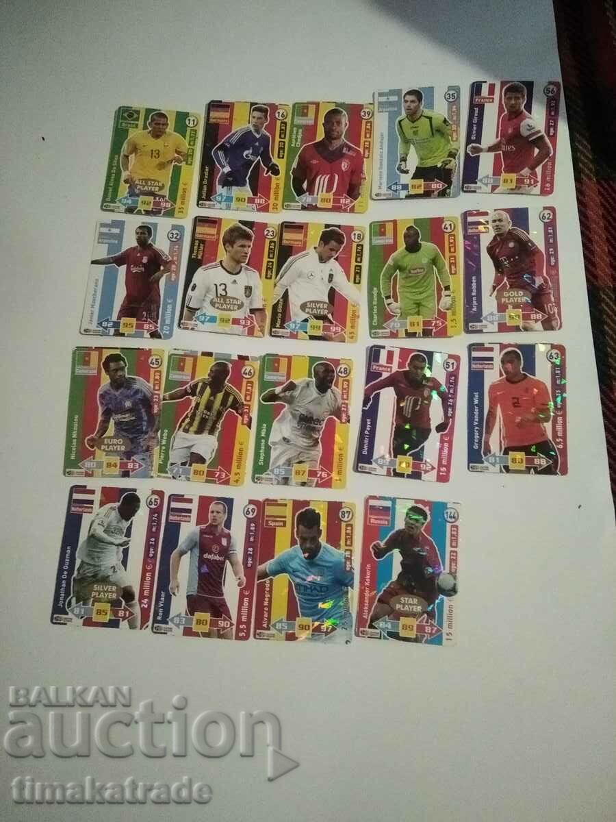 Lot of World football 2014 gum cards