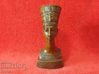 Vechi Bust masiv masiv Cap Femeie Faraonul Nefertiti Egipt