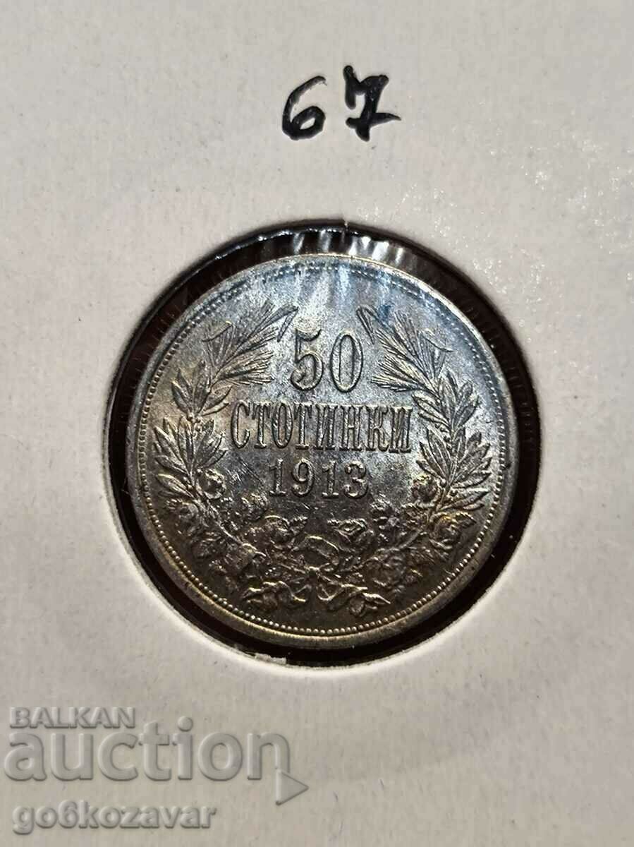 Auction Bulgaria 50 cent 1913 Silver UNC Auction Bulgaria 50 cent 1913 Silver UNC