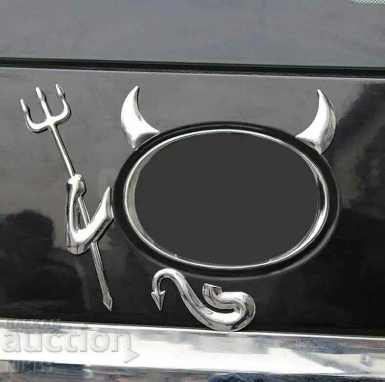 Sticker Devil for a car, emblem sticker devil /c