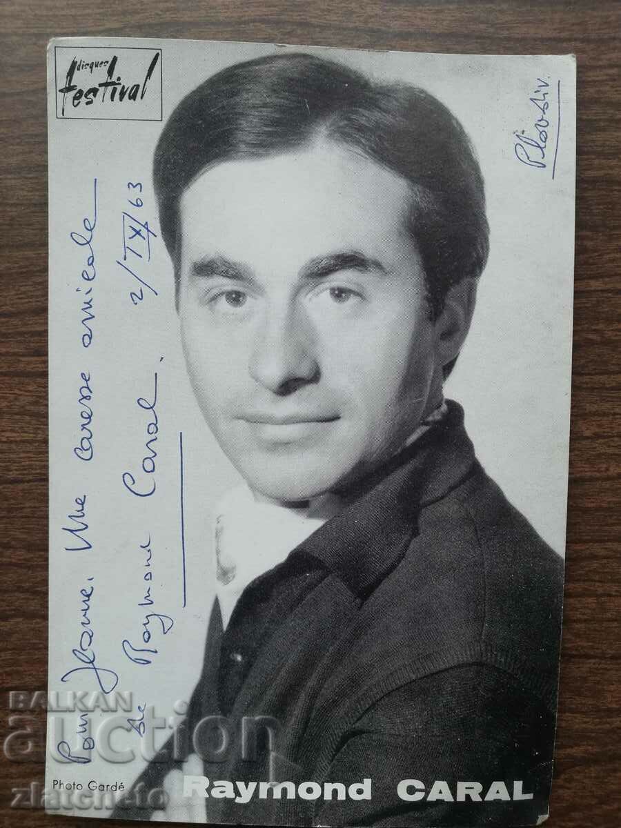 Carte poștală - autograf Raymond Caral