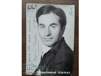 Postcard - Raymond Caral autograph