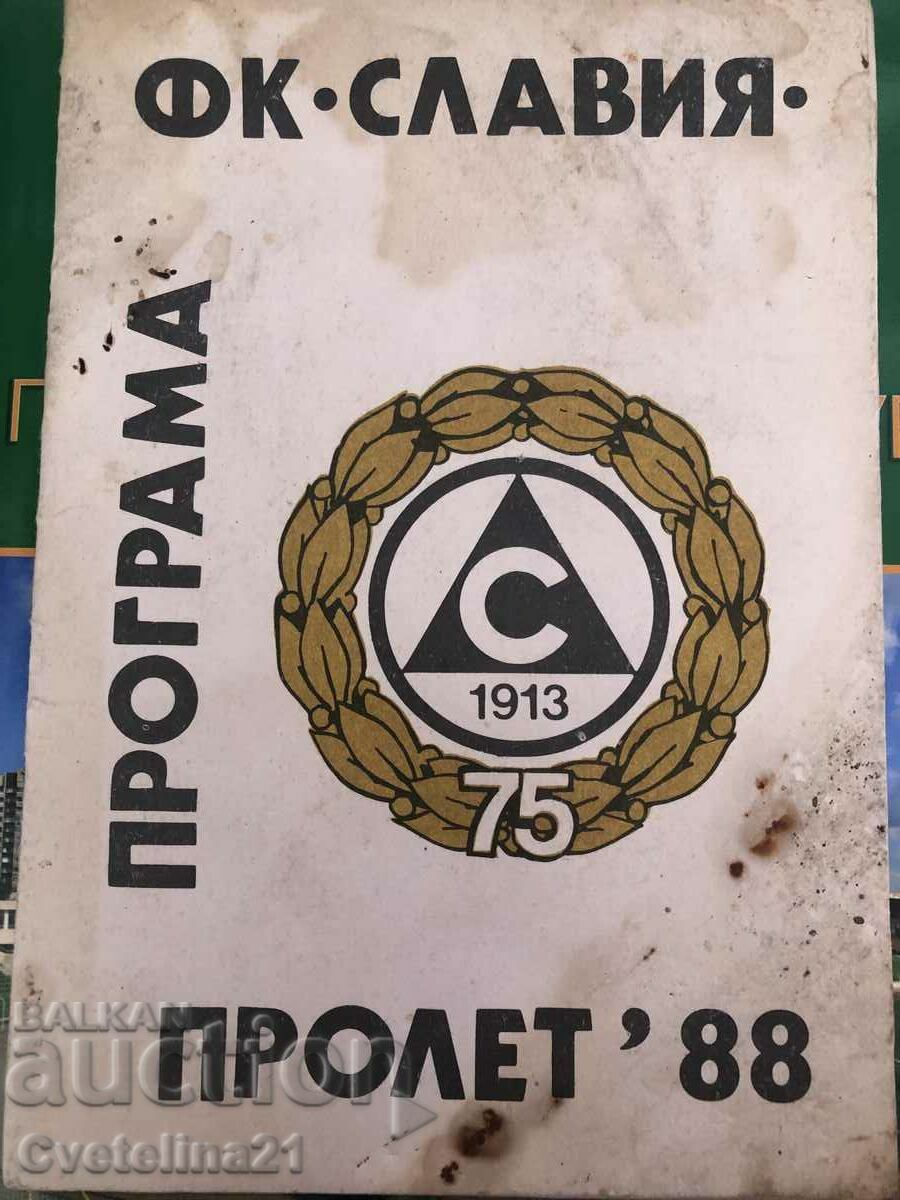 Fotbal Slavia primăvara 88