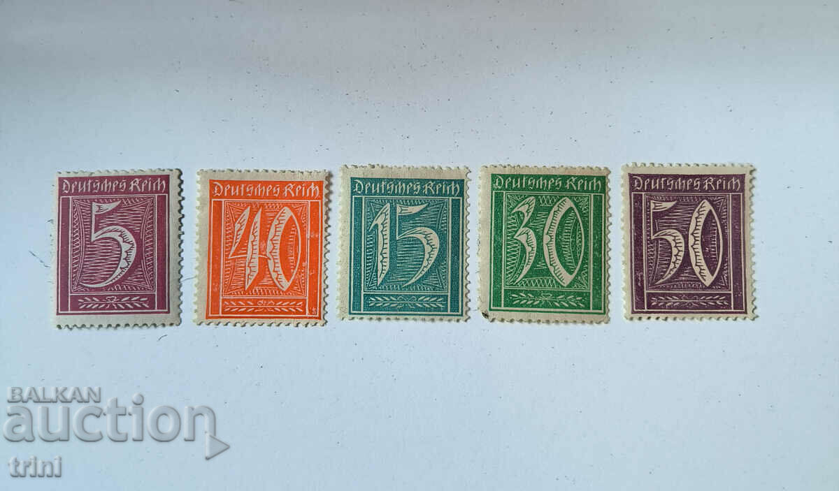Германия Райх 1921 г. Нови ежедневни марки