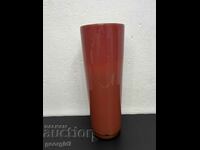 Стъклена червена ваза - Depot. №4954