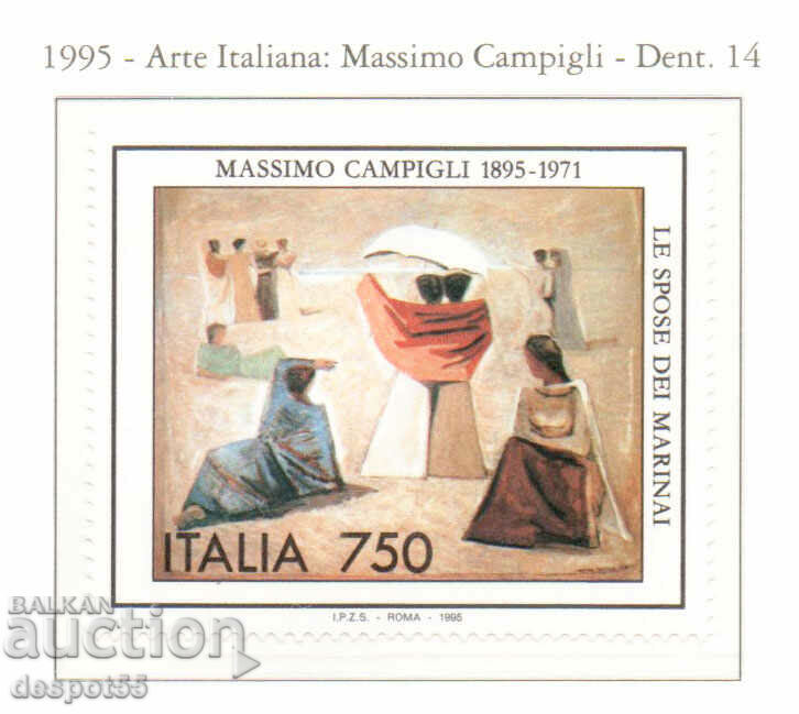 1995. Ιταλία. 100 χρόνια από τη γέννηση του Massimo Campilli, τέχνη.