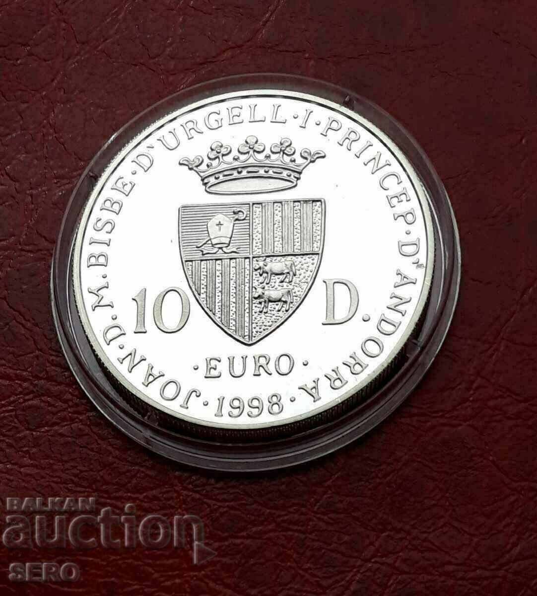 Andorra-10 diners 1998-lot.rare-circulation 25.000 τεμάχια