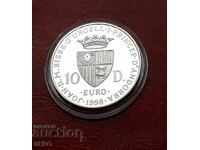 Andorra-10 diners 1998-lot.rare-circulation 25,000 pieces