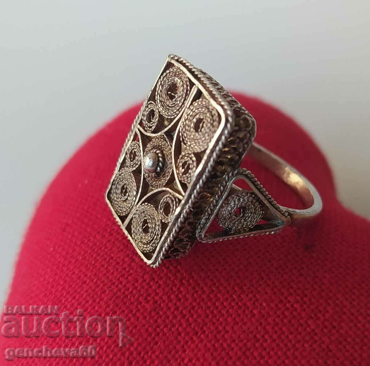 Bolyar silver ring filigree/Revival