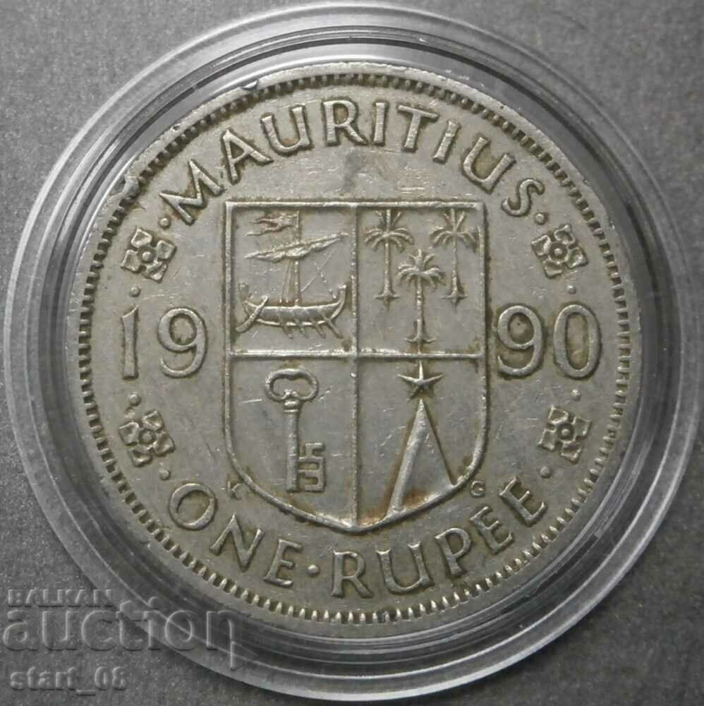 1 rupie Mauritius 1990