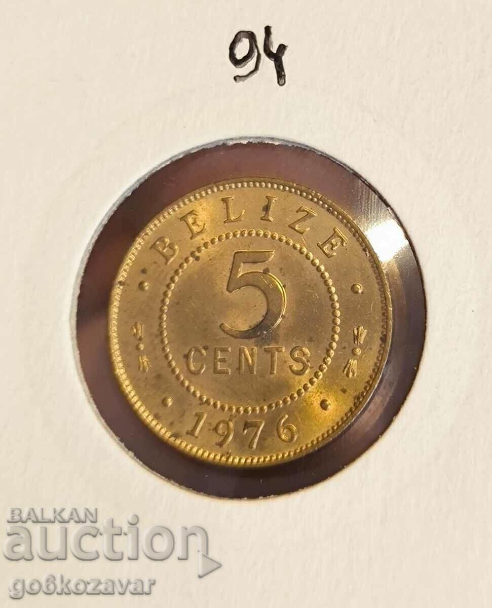 Μπελίζ 5 σεντς 1976 Σπάνιο! UNC