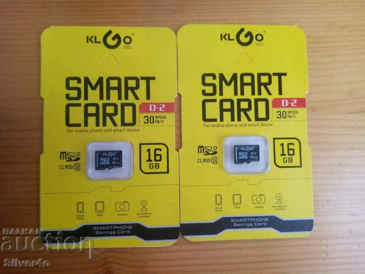 Κάρτα μνήμης MicroSD - 16 GB + 16 GB