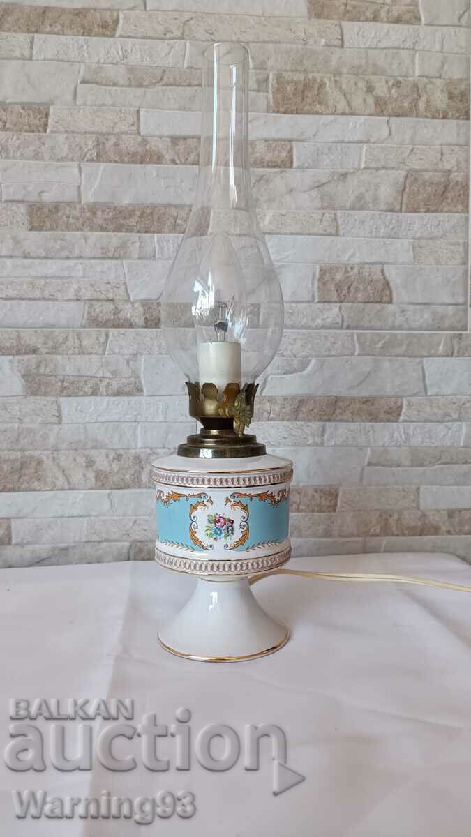 Old French porcelain lamp - PEINT A LA MAIN - T.LIMOGE - 5 Old French porcelain lamp - PEINT A LA MAIN - T.LIMOGE - 5