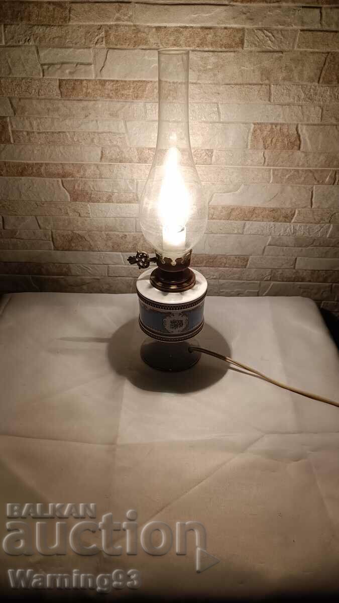 Old French porcelain lamp - PEINT A LA MAIN - T.LIMOGE - 7 Old French porcelain lamp - PEINT A LA MAIN - T.LIMOGE - 7