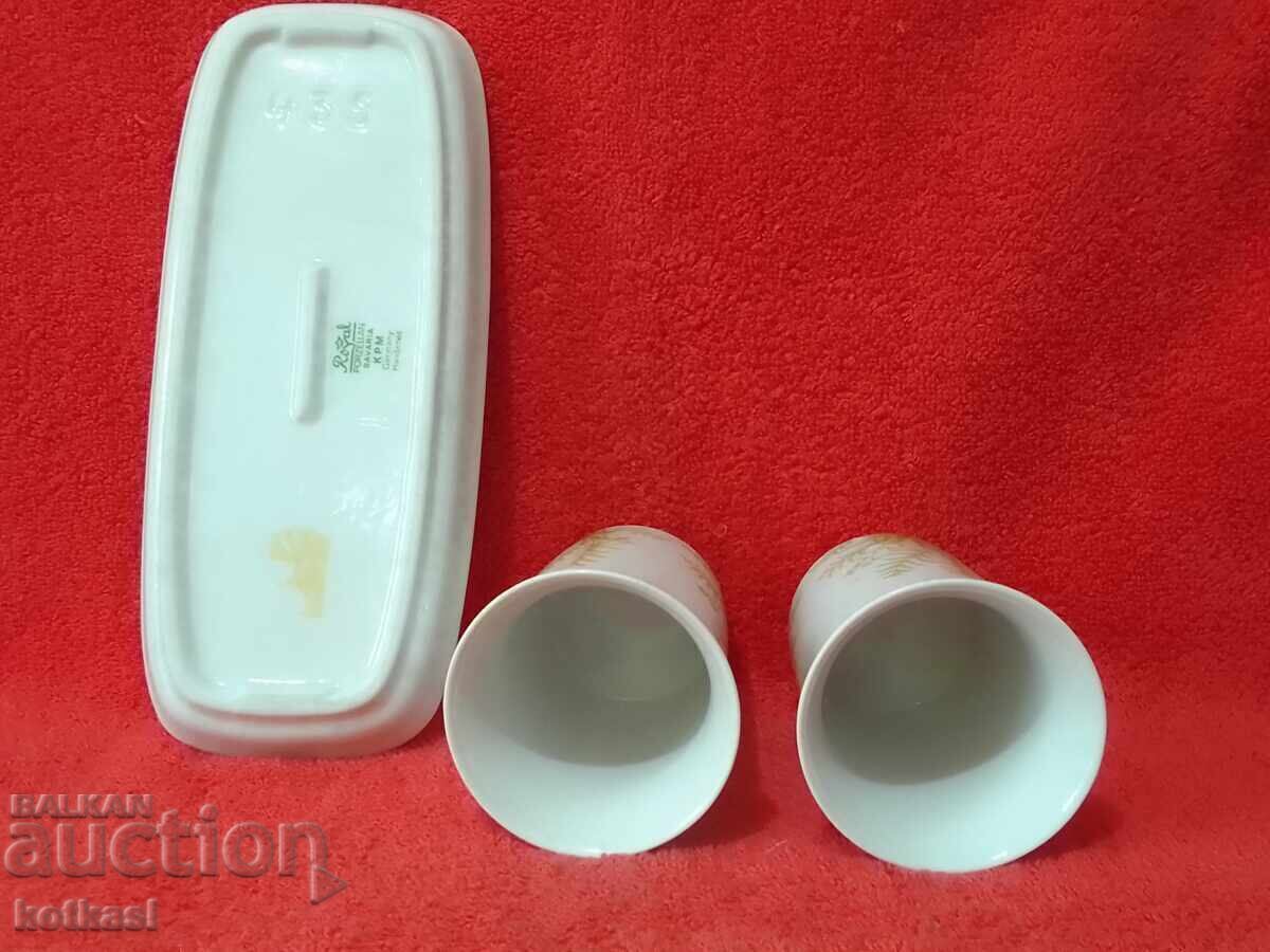 Δημοπρασία Πολλά δύο παλιοί δίσκοι ποτηριών πορσελάνη KPM Χειροποίητα Γερμανία