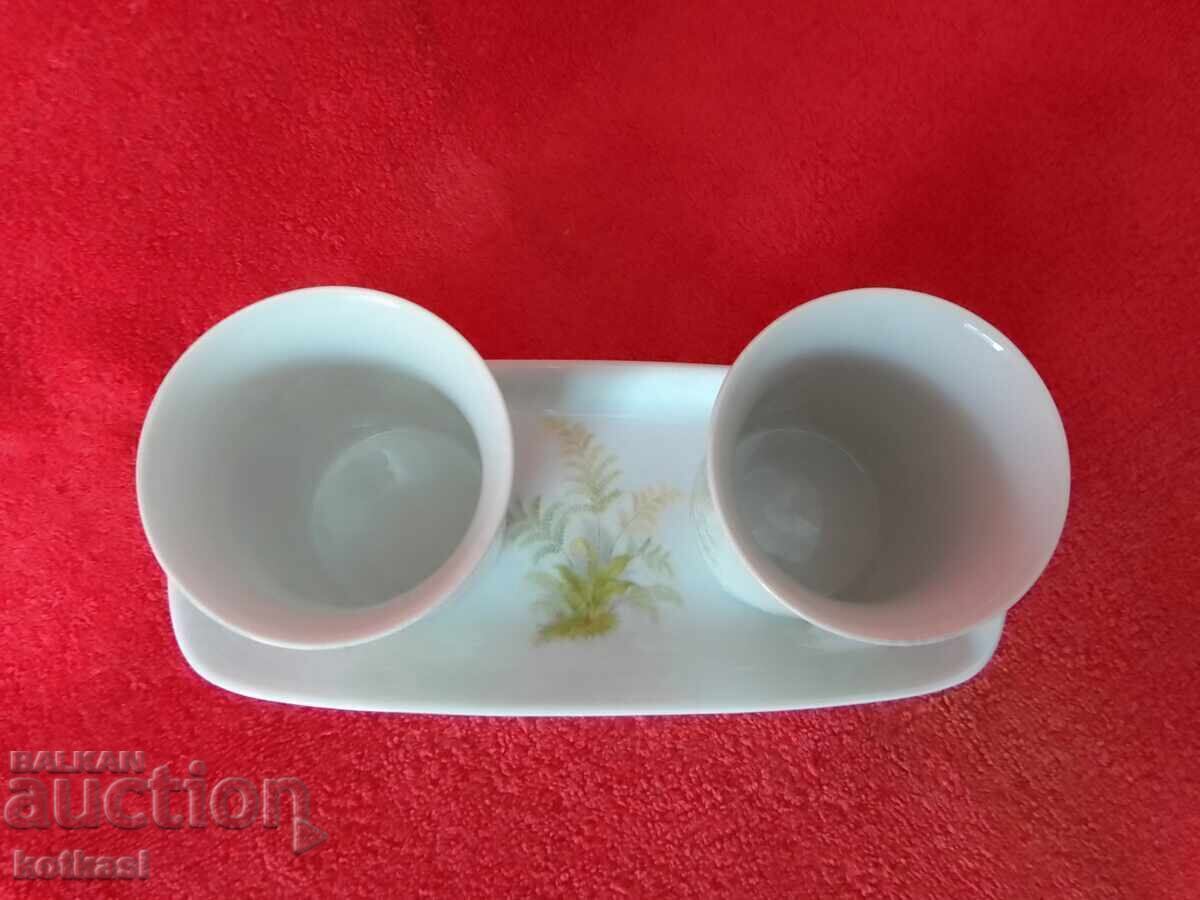 Πολλά δύο παλιοί δίσκοι ποτηριών πορσελάνη KPM Χειροποίητα Γερμανία - 7