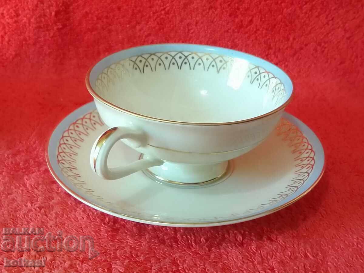 Auction  Two double sets of porcelain cups and saucers Thomas Rosenthal Mocha