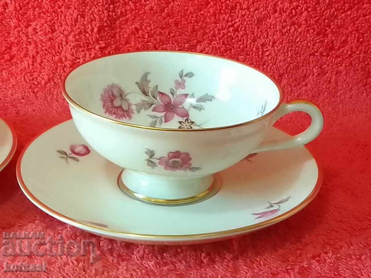 Two double sets of porcelain cups and saucers Thomas Rosenthal Mocha with price 125.50 BGN | € 64.17 Two double sets of porcelain cups and saucers Thomas Rosenthal Mocha with price 125.50 BGN | € 64.17