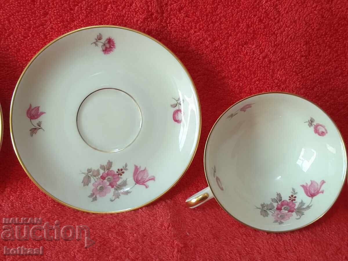 Two double sets of porcelain cups and saucers Thomas Rosenthal Mocha - 5 Two double sets of porcelain cups and saucers Thomas Rosenthal Mocha - 5