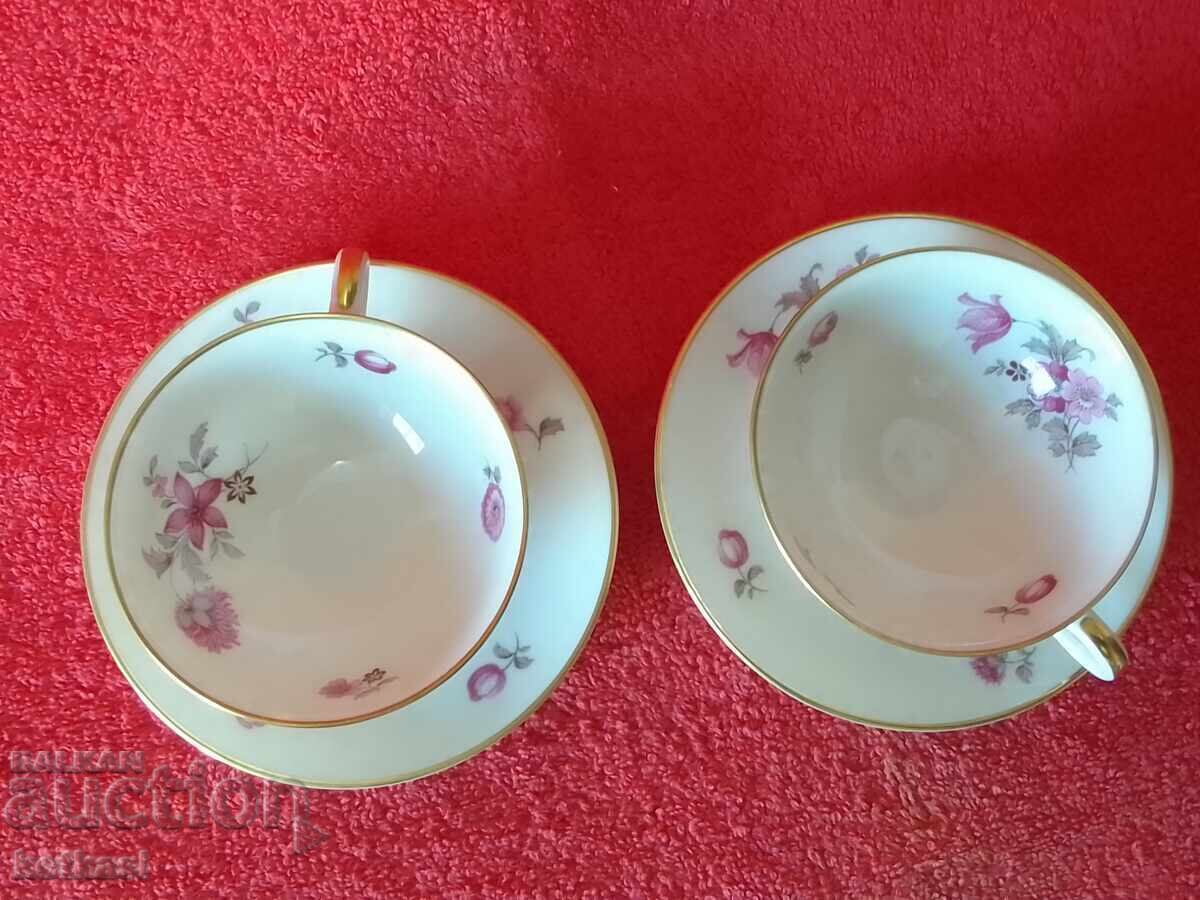 Two double sets of porcelain cups and saucers Thomas Rosenthal Mocha - 7 Two double sets of porcelain cups and saucers Thomas Rosenthal Mocha - 7