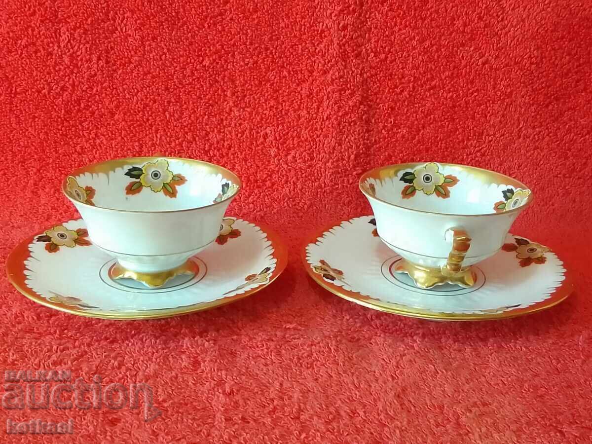 Two old porcelain double sets Silesia gilded Mocha with price € 43.72 | 85.51 BGN