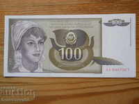 100 de dinari 1991 - Iugoslavia (UNC)