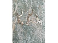 Silver Earrings Horse Horse pendant earrings
