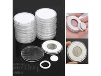 50 pcs. Sealers for coins, capsules for coins, pads