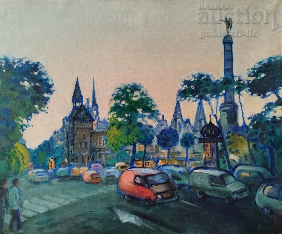 Картина "Площад Шатле", худ. В. Илибаев, 1997 г.