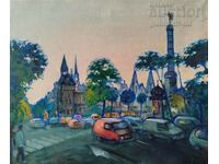 Картина "Площад Шатле", худ. В. Илибаев, 1997 г.