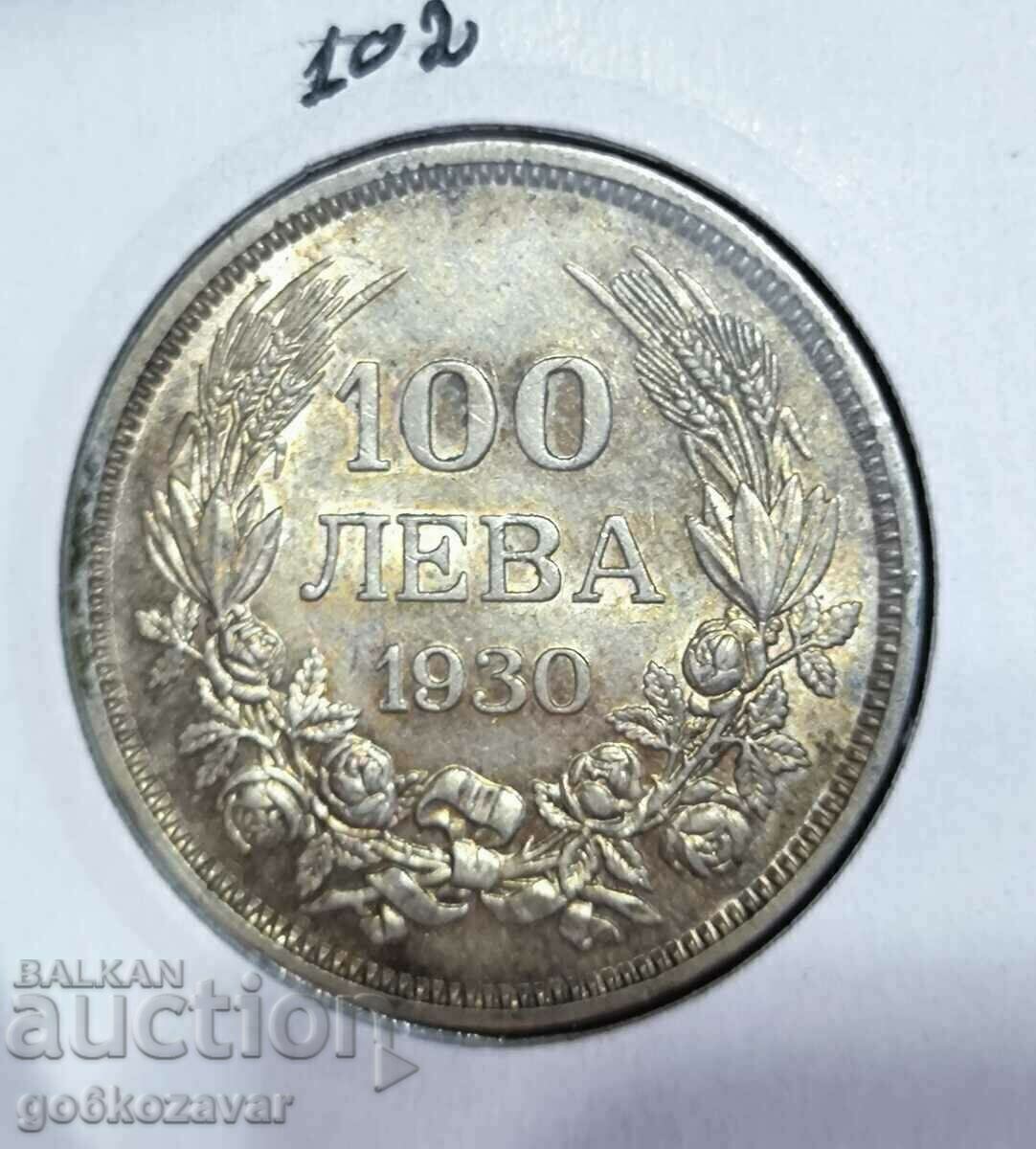 Аукцион България 100 лева 1930г Сребро, топ красавица ! Колекция !
