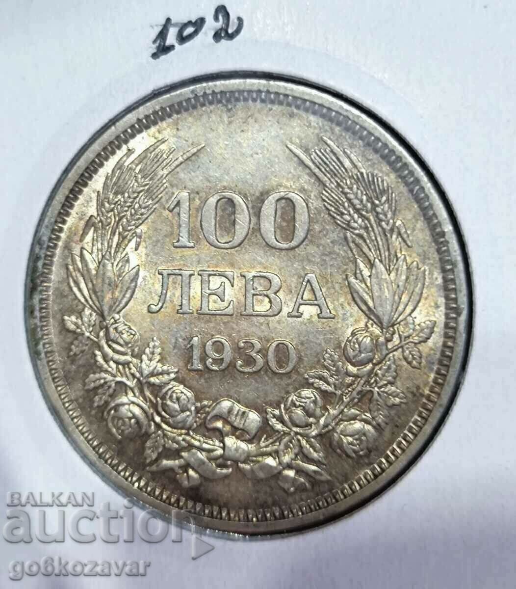 България 100 лева 1930г Сребро, топ красавица ! Колекция ! - 5
