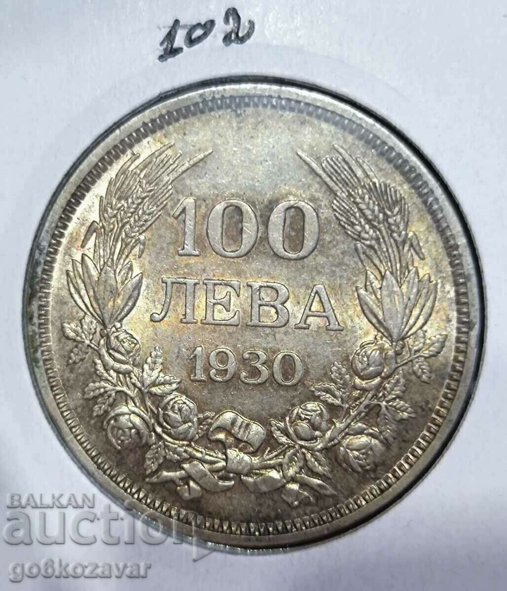 България 100 лева 1930г Сребро, топ красавица ! Колекция ! - 7