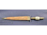 Antique dagger, bronze hilt with ivory + hilt