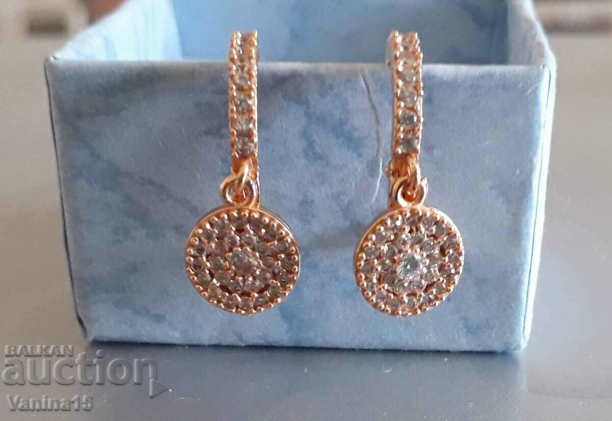 Imported drop earrings with zircons