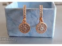 Imported drop earrings with zircons