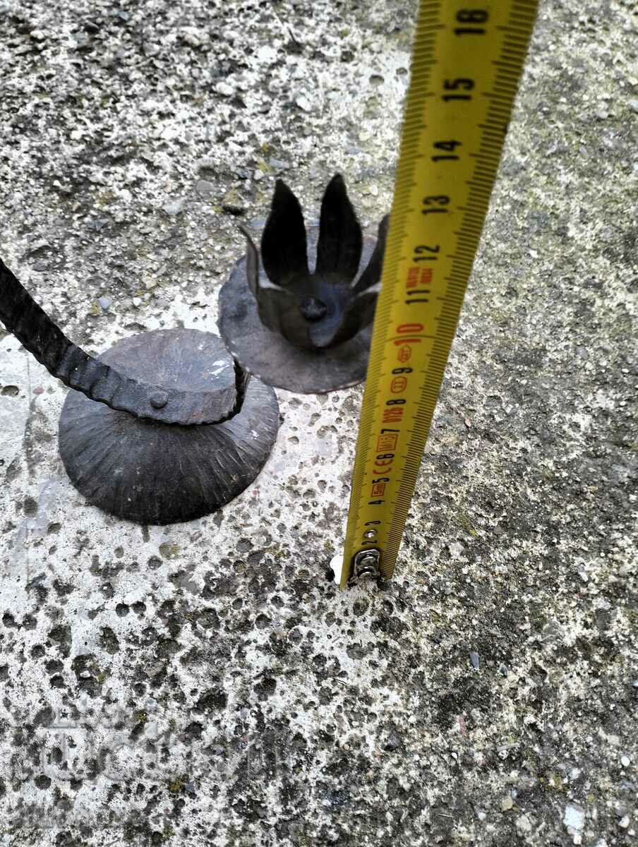 Auction  Wrought iron candlestick