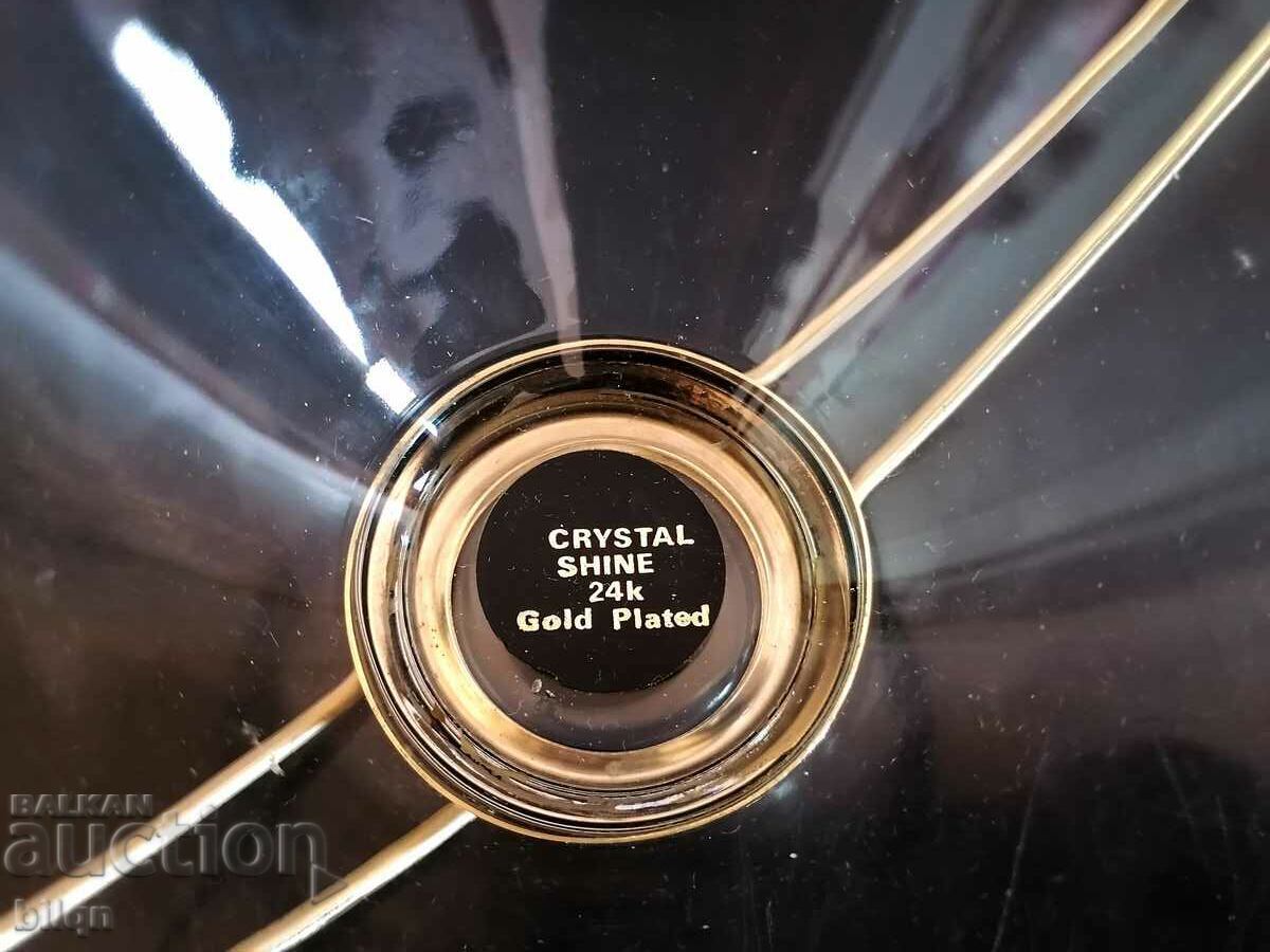 Coș minunat de cristal placat cu aur de 24K - 5