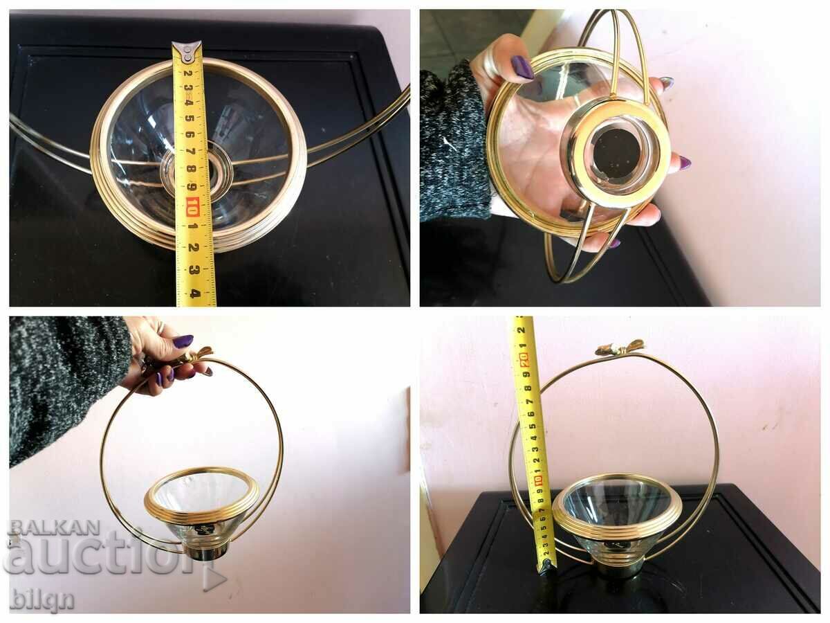 Awesome 24K Gold Plated Crystal Basket - 7 Awesome 24K Gold Plated Crystal Basket - 7